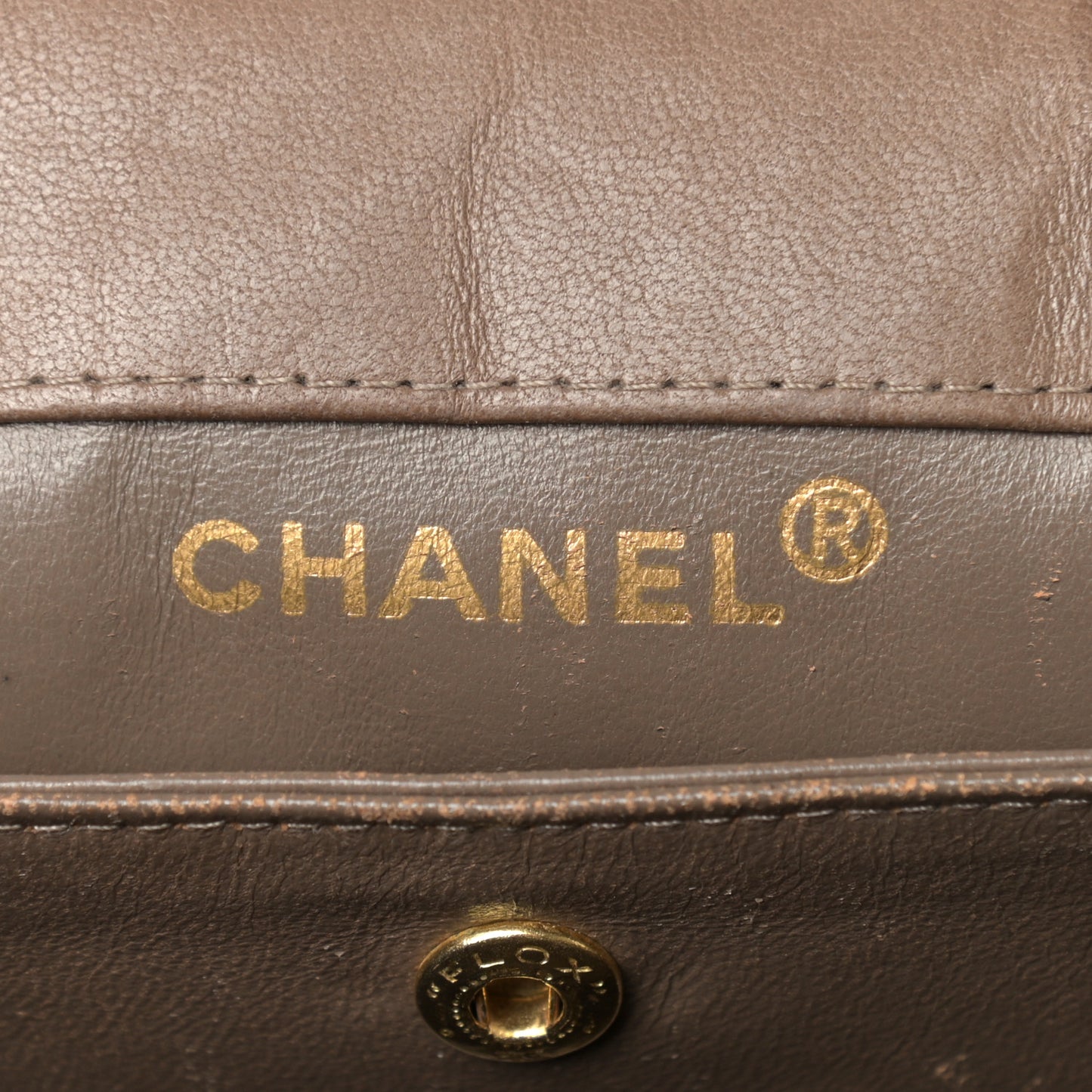 Lambskin Quilted Small Single Flap Dark Beige