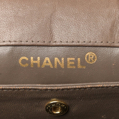 Chanel Lambskin Quilted Small Single Flap Dark Beige 7 of 19