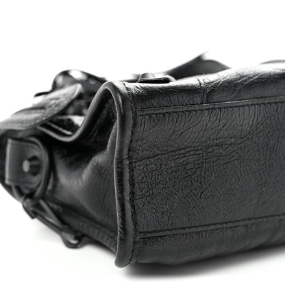 Balenciaga Agneau Arena Classic Black Hardware Mini City Black 10 of 11