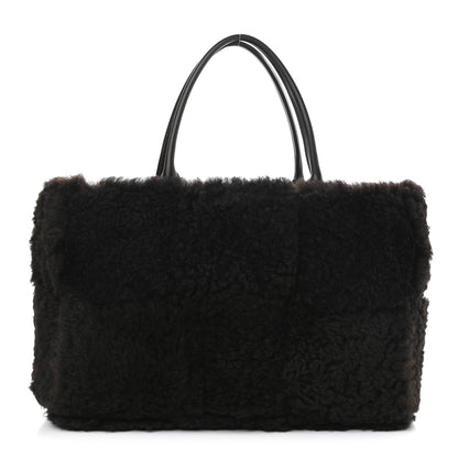 Bottega Veneta Shearling Intrecciato Arco Tote Fondant 3 of 10
