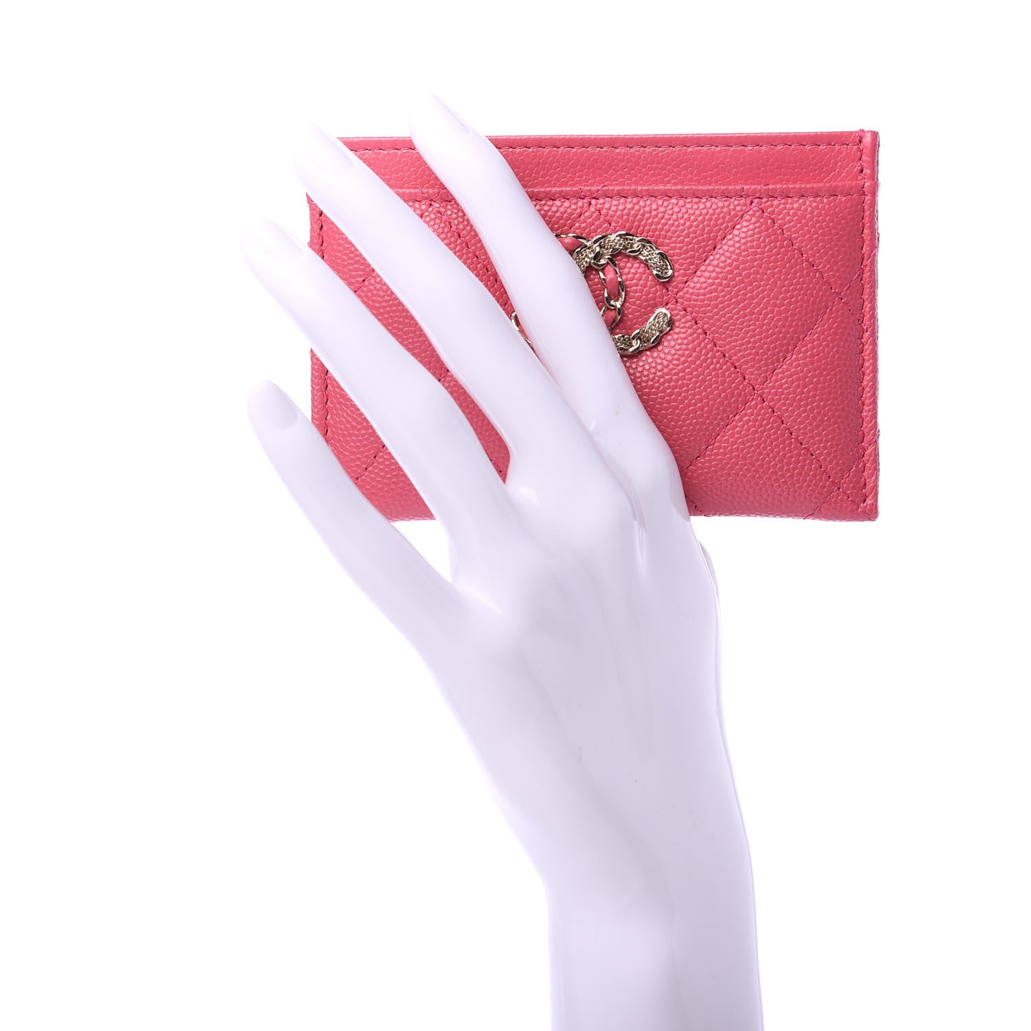 Chanel Caviar Quilted French New Wave Card Holder Rose 2 of 9