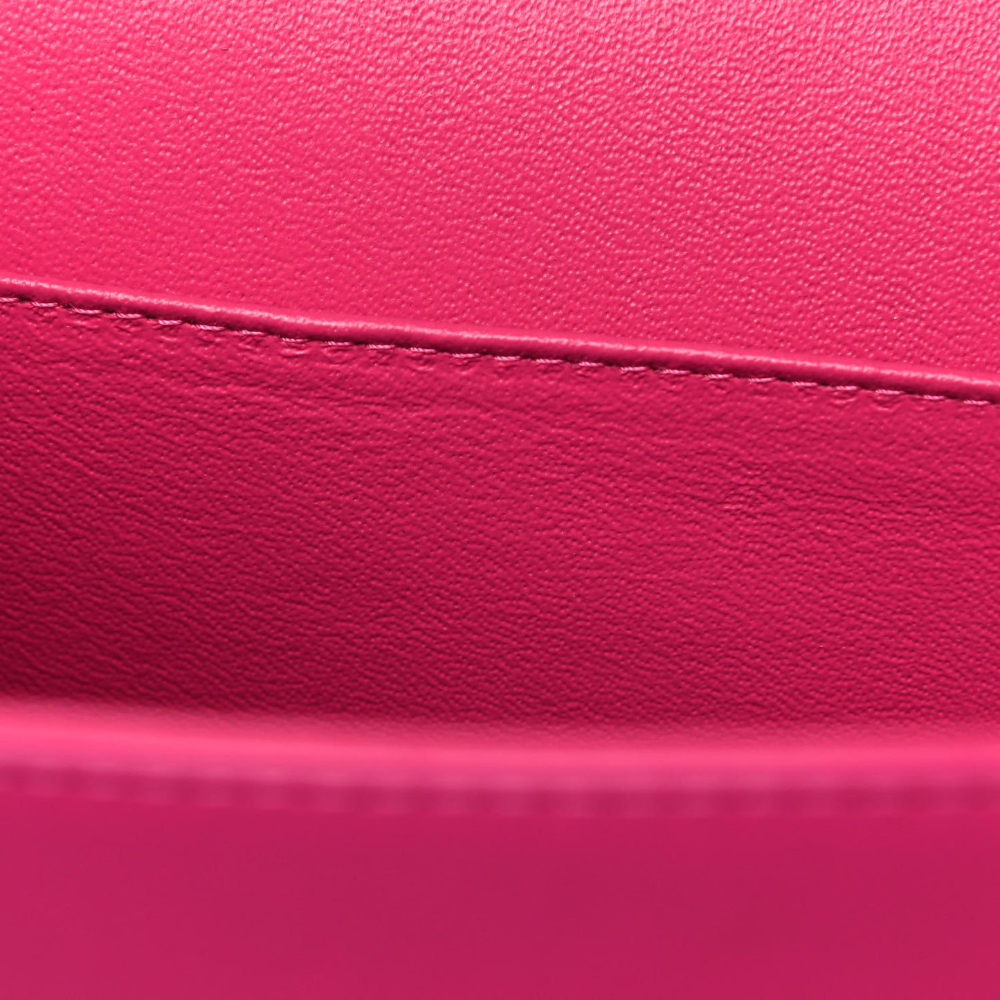 Patent Quilted Jumbo Double Flap Fuchsia