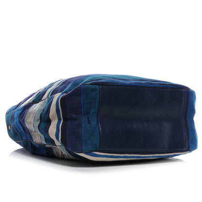 Saint Laurent Canvas Snakeskin Roady Blue 4 of 8