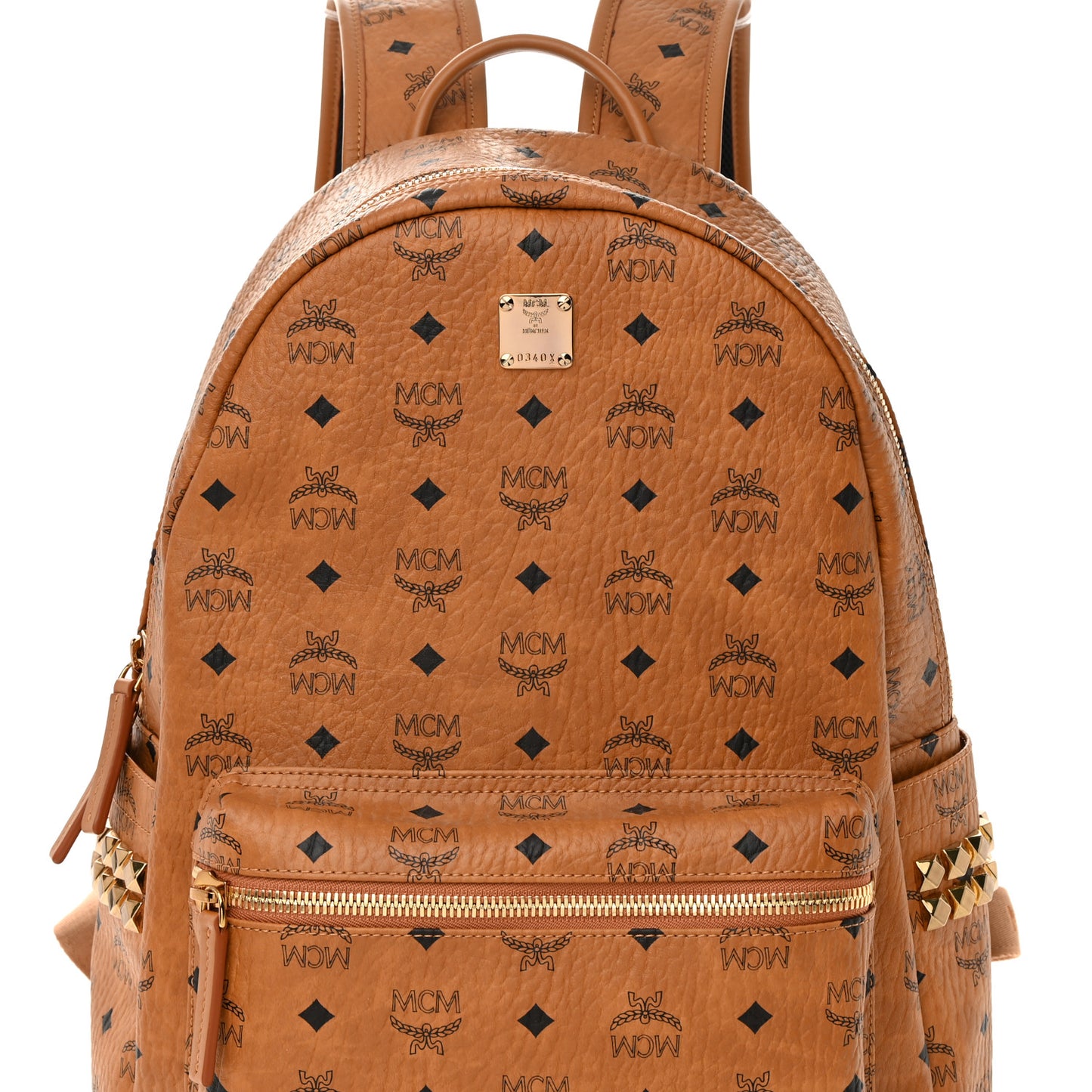 Visetos Medium Side Studs Stark Backpack Cognac
