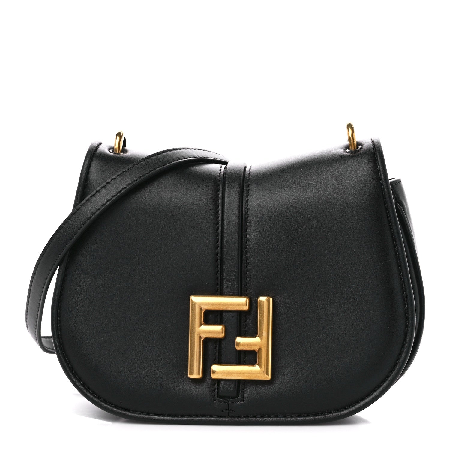 Fendi Vitello Brenta Cher Small Fendi C'mon Black 1 of 9