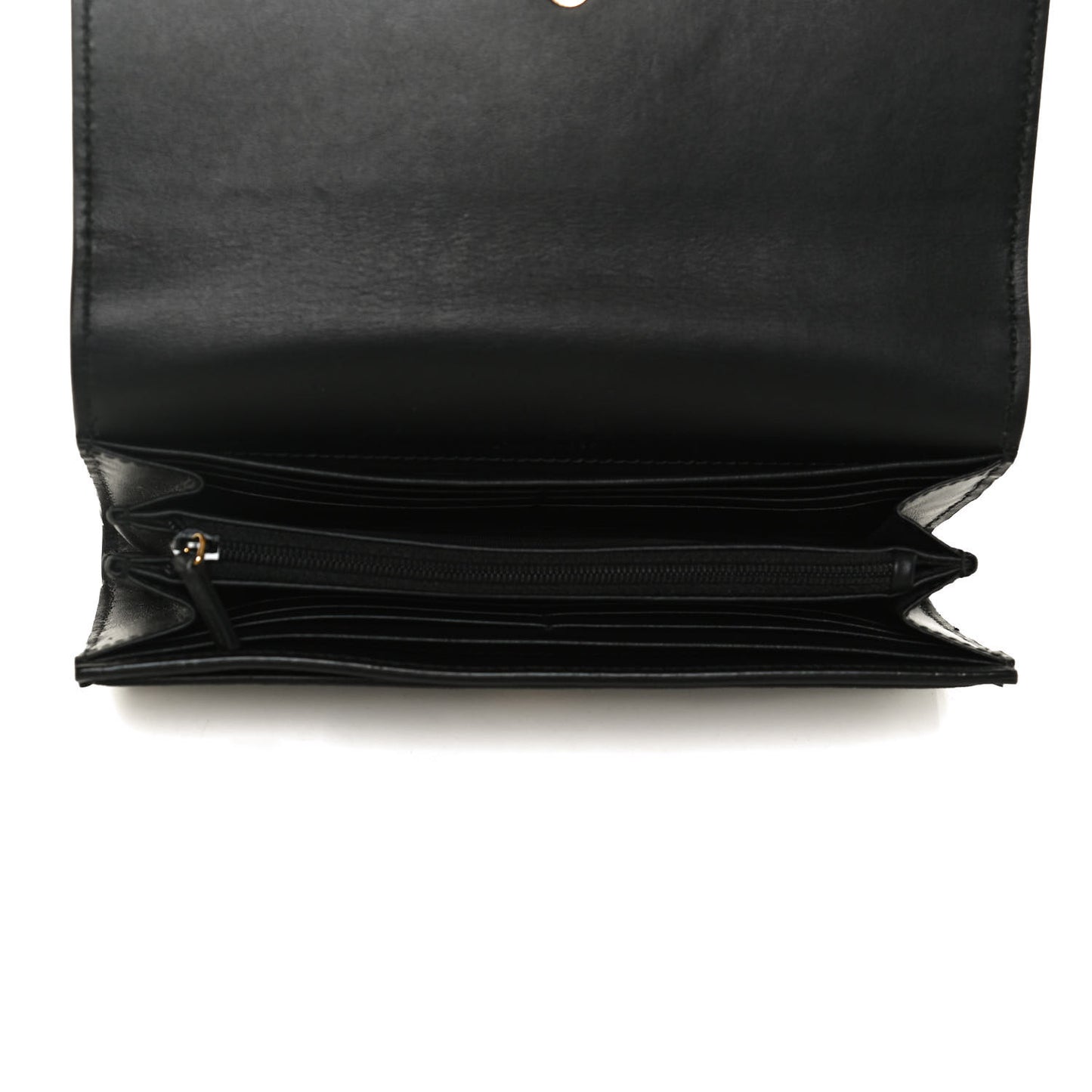 Calfskin GG Supreme Monogram Continental Wallet Black
