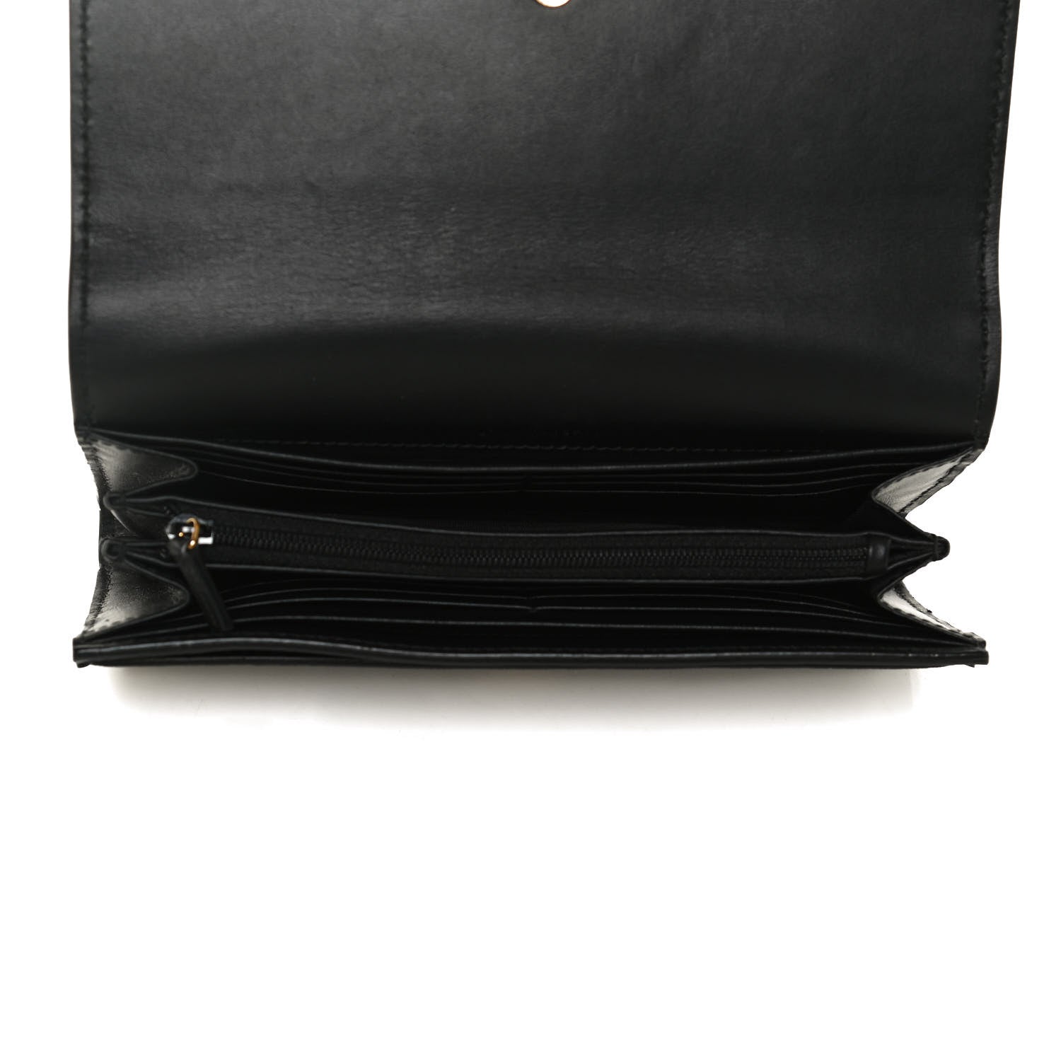 Gucci Calfskin GG Supreme Monogram Continental Wallet Black 5 of 12
