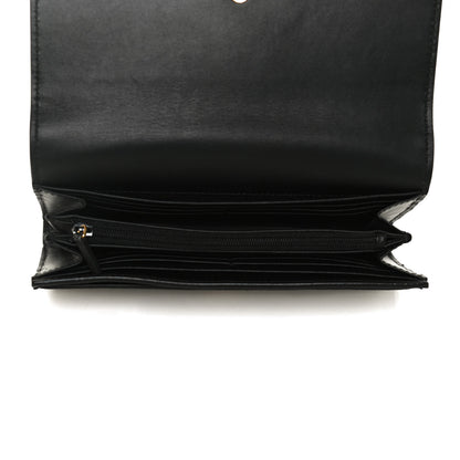 Gucci Calfskin GG Supreme Monogram Continental Wallet Black 5 of 12