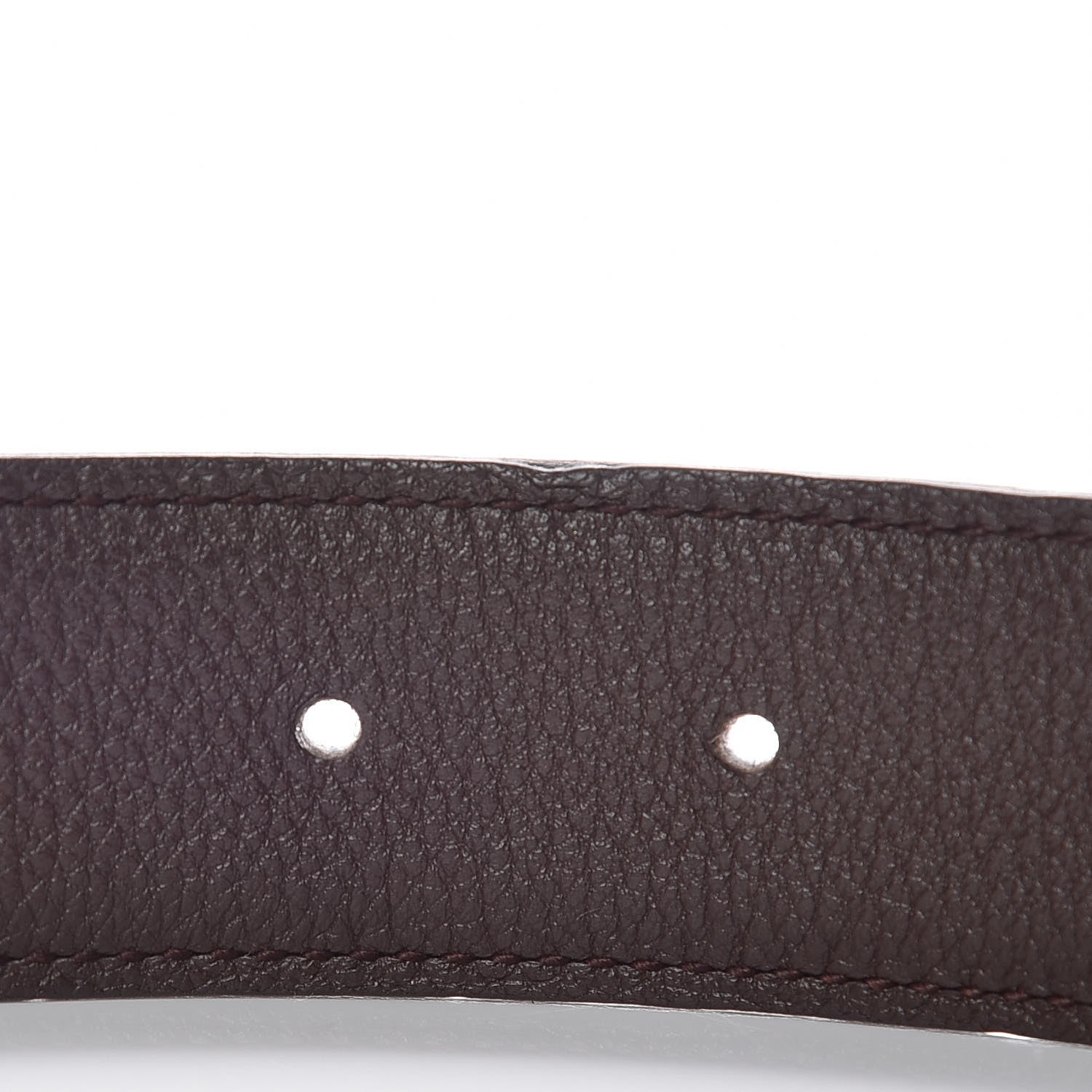 Hermes Box Togo 32mm Belt Strap 100 Black Chocolate 6 of 7