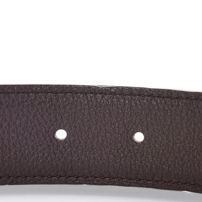 Hermes Box Togo 32mm Belt Strap 100 Black Chocolate 6 of 7