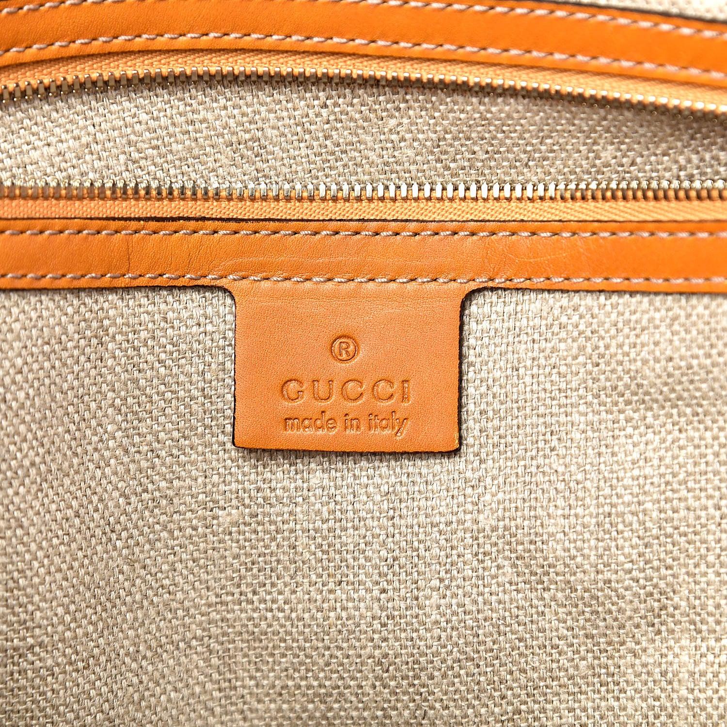 Gucci Calfskin Tote Orange 6 of 13