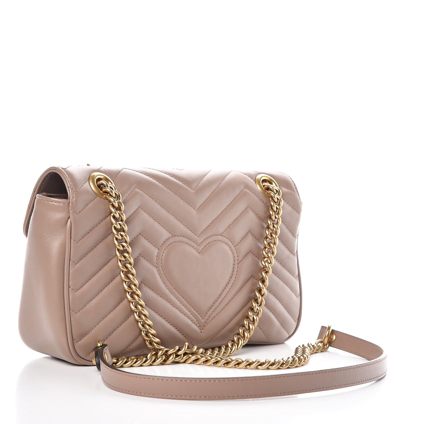 Calfskin Matelasse Small GG Marmont Shoulder Bag Porcelain Rose