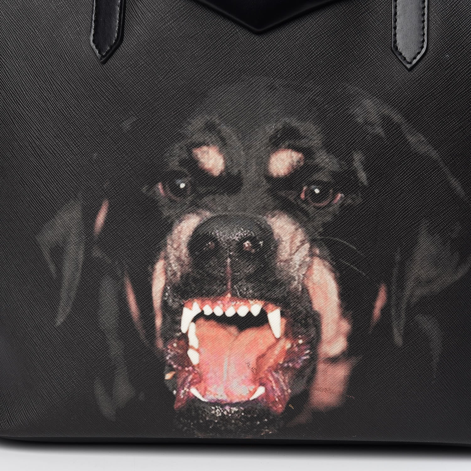 Givenchy Textured Coated Canvas Rottweiler Print Medium Antigona Tote Black 13 of 13