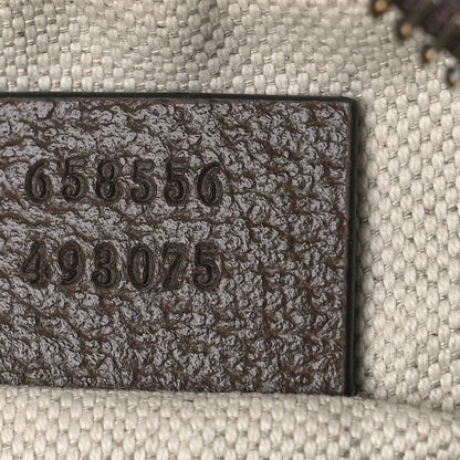 Gucci GG Supreme Monogram Mini Neo Vintage Double Zip Messenger Bag Beige New Acero Crop 7 of 9