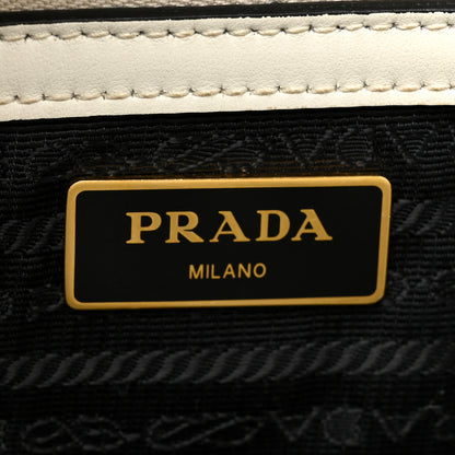 Prada Saffiano Soft Calfskin Zippered Tote White 6 of 15