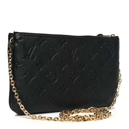 Louis Vuitton Empreinte Double Zip Pochette Black 3 of 12