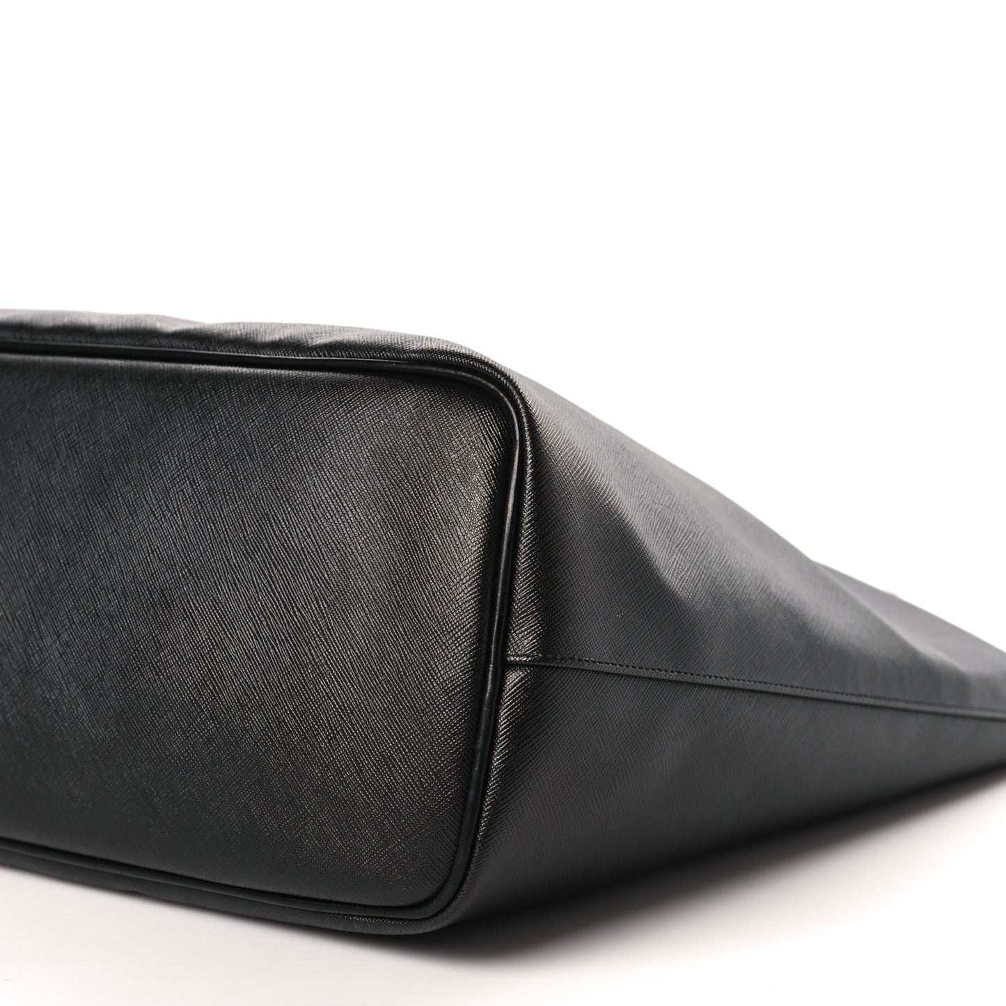 Textured Coated Canvas Rottweiler Print Antigona Tote Black