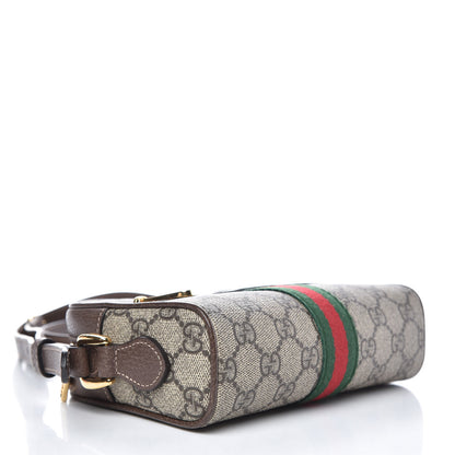 Gucci GG Supreme Monogram Web Mini Ophidia Shoulder Bag Brown 4 of 9
