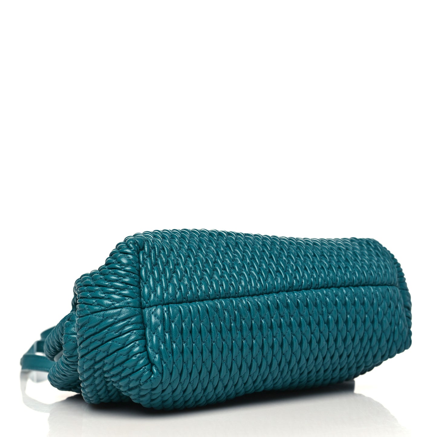Lambskin Knit Small The Point Triangle Bag Mallard