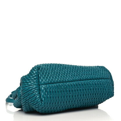 Bottega Veneta Lambskin Knit Small The Point Triangle Bag Mallard 4 of 9