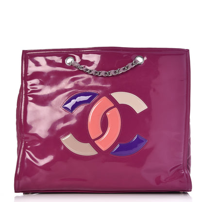 Chanel Vinyl Lipstick Tote Purple 1 of 8