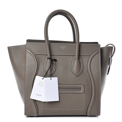 Celine Drummed Calfskin Mini Luggage Souris 1 of 11