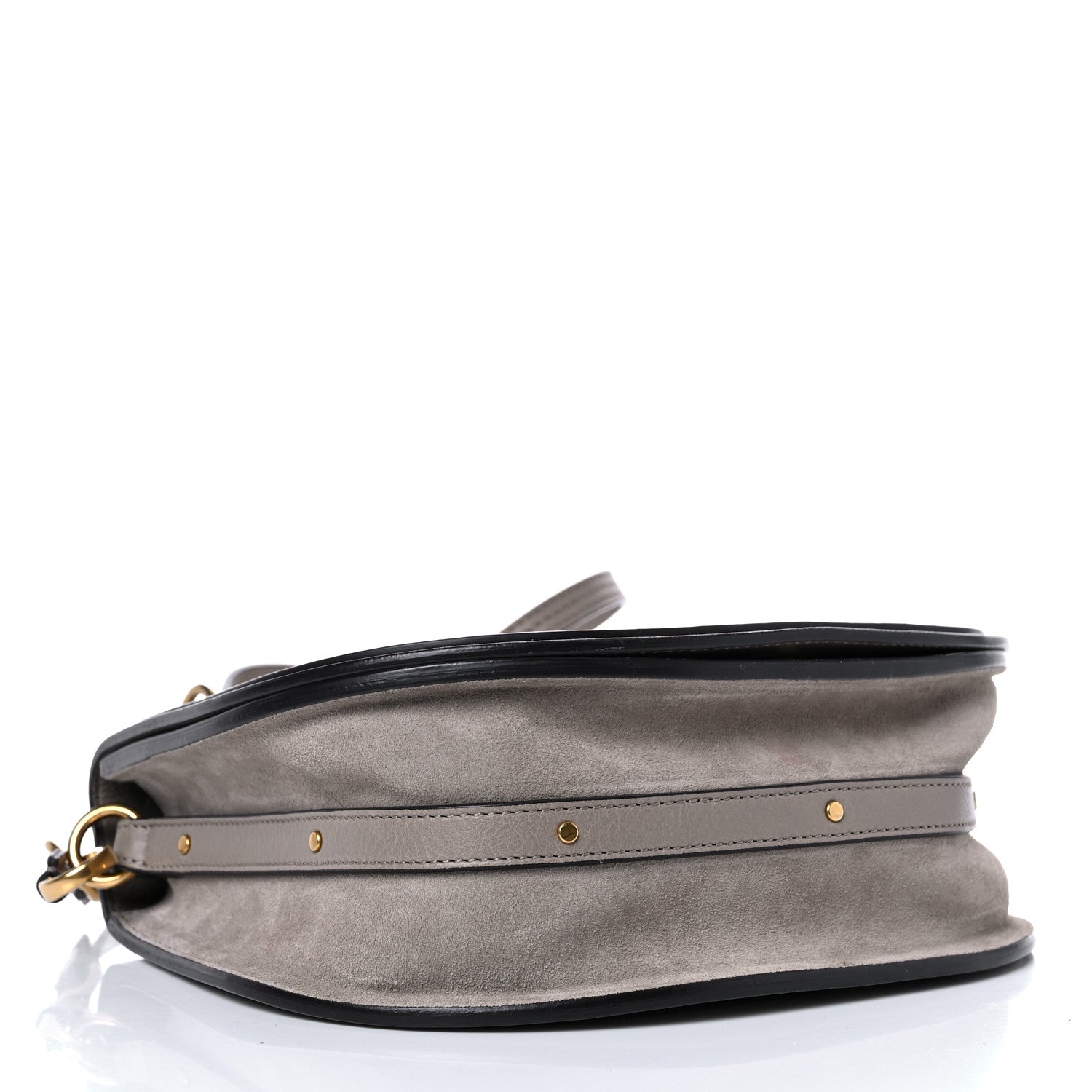 Chloe Calfskin Suede Medium Nile Bracelet Bag Motty Grey 4 of 19