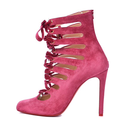 Christian Louboutin Veau Velours Spinetita 100 Ankle Boots 40 LouLou 1 of 10