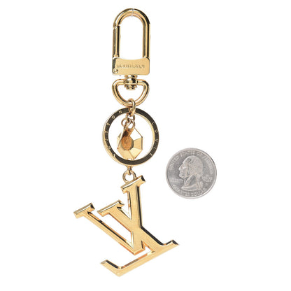 Louis Vuitton LV Facettes Bag Charm Key Holder Gold 2 of 4