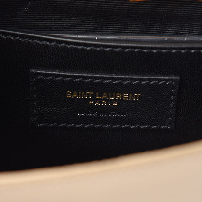 Saint Laurent Grain De Poudre Small Monogram Kate Satchel Nude Powder 6 of 9