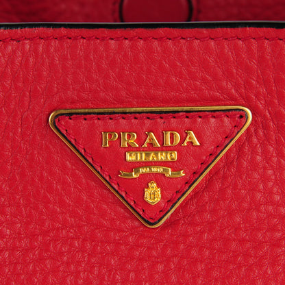 Prada Vitello Daino Tote Rosso 6 of 10