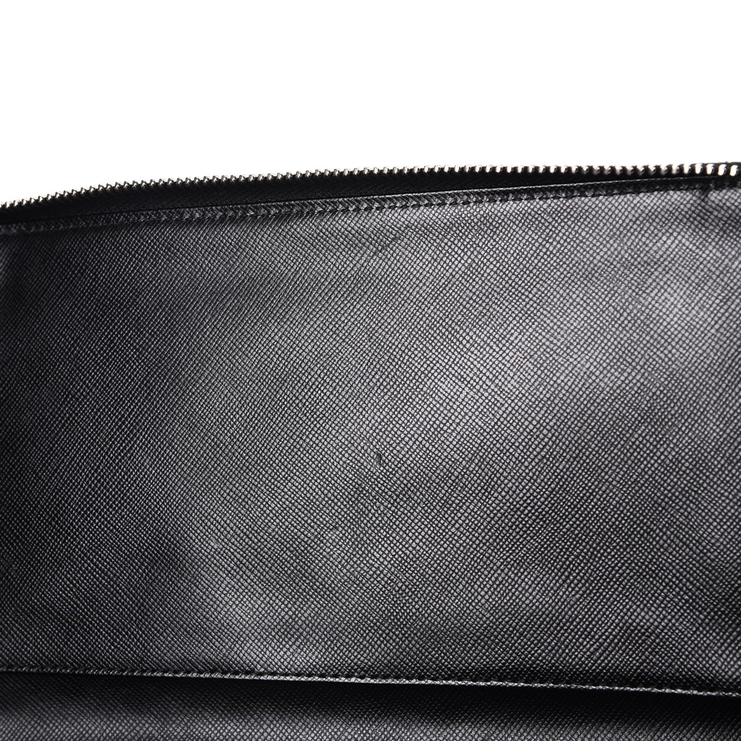 Saffiano Metal Zip Around Travel Wallet Black