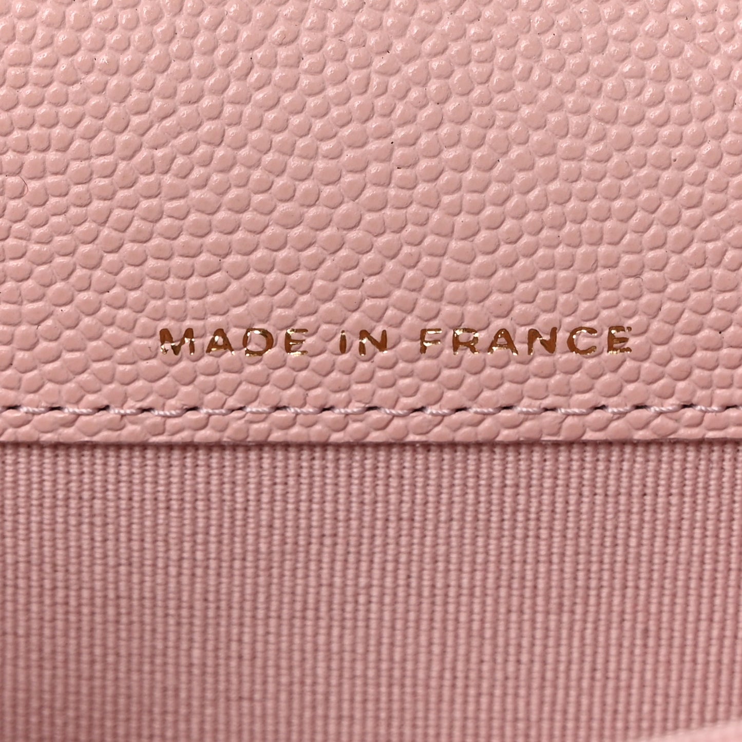 Caviar Quilted Flap Card Holder Wallet Light Pink