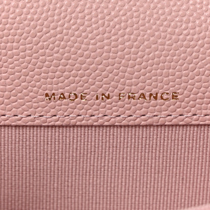 Chanel Caviar Quilted Flap Card Holder Wallet Light Pink 7 of 9