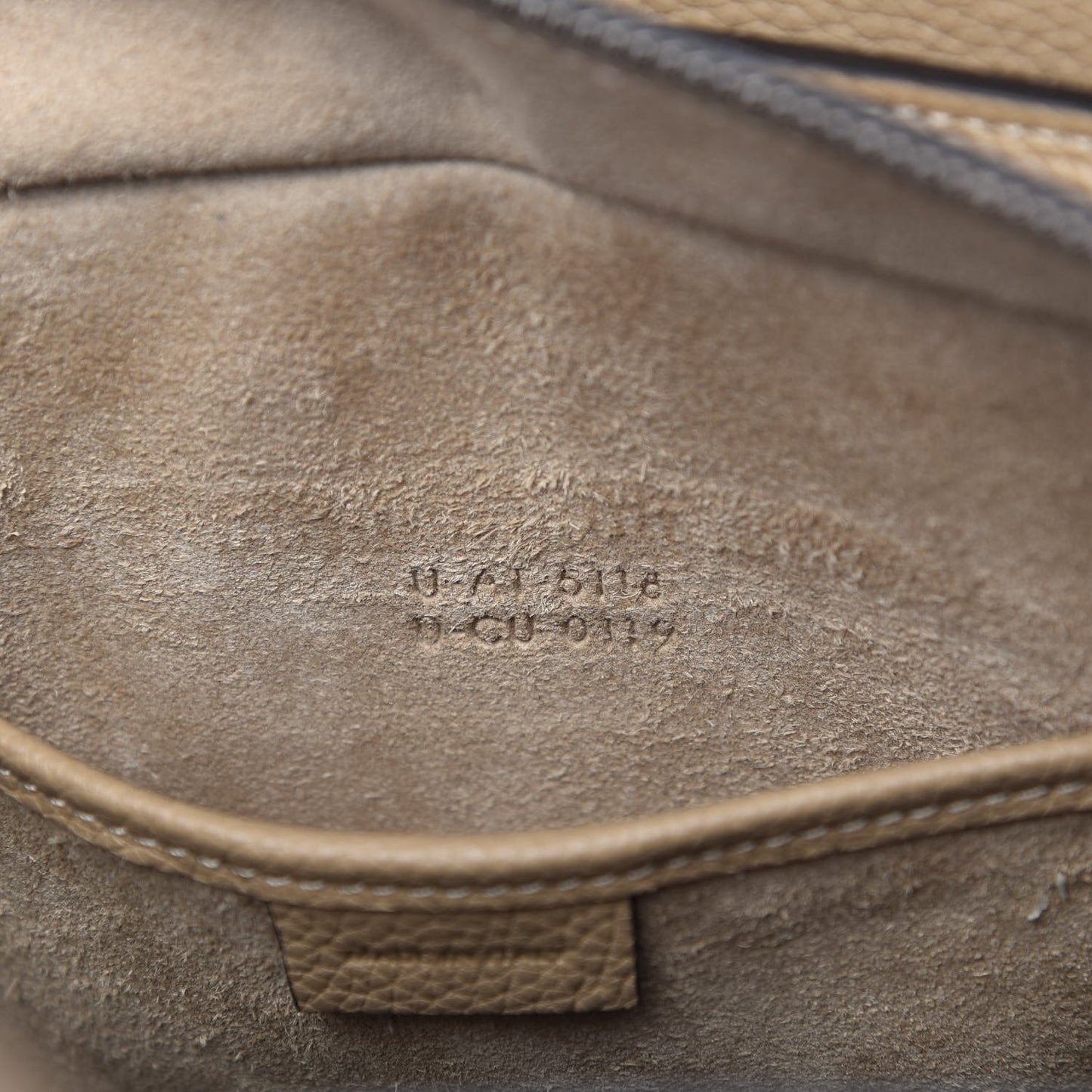 Drummed Calfskin Nano Luggage Dune