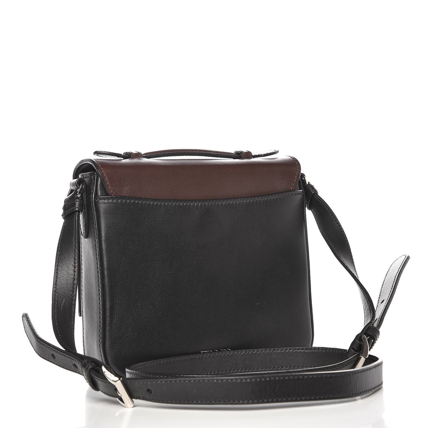 City Calf Bi-Color Crossbody Bag Black Cocco