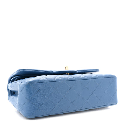 Chanel Caviar Quilted Small Double Flap Blue 4 of 10
