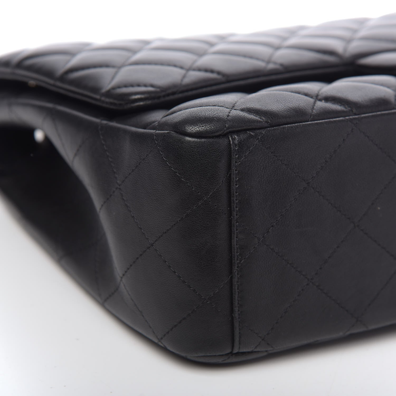Chanel Lambskin Quilted Maxi Single Flap Black 10 of 12