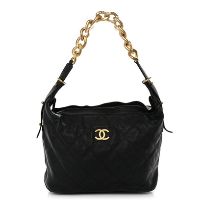 Chanel Calfskin Quilted Large Daily Hobo Black 1 of 10
