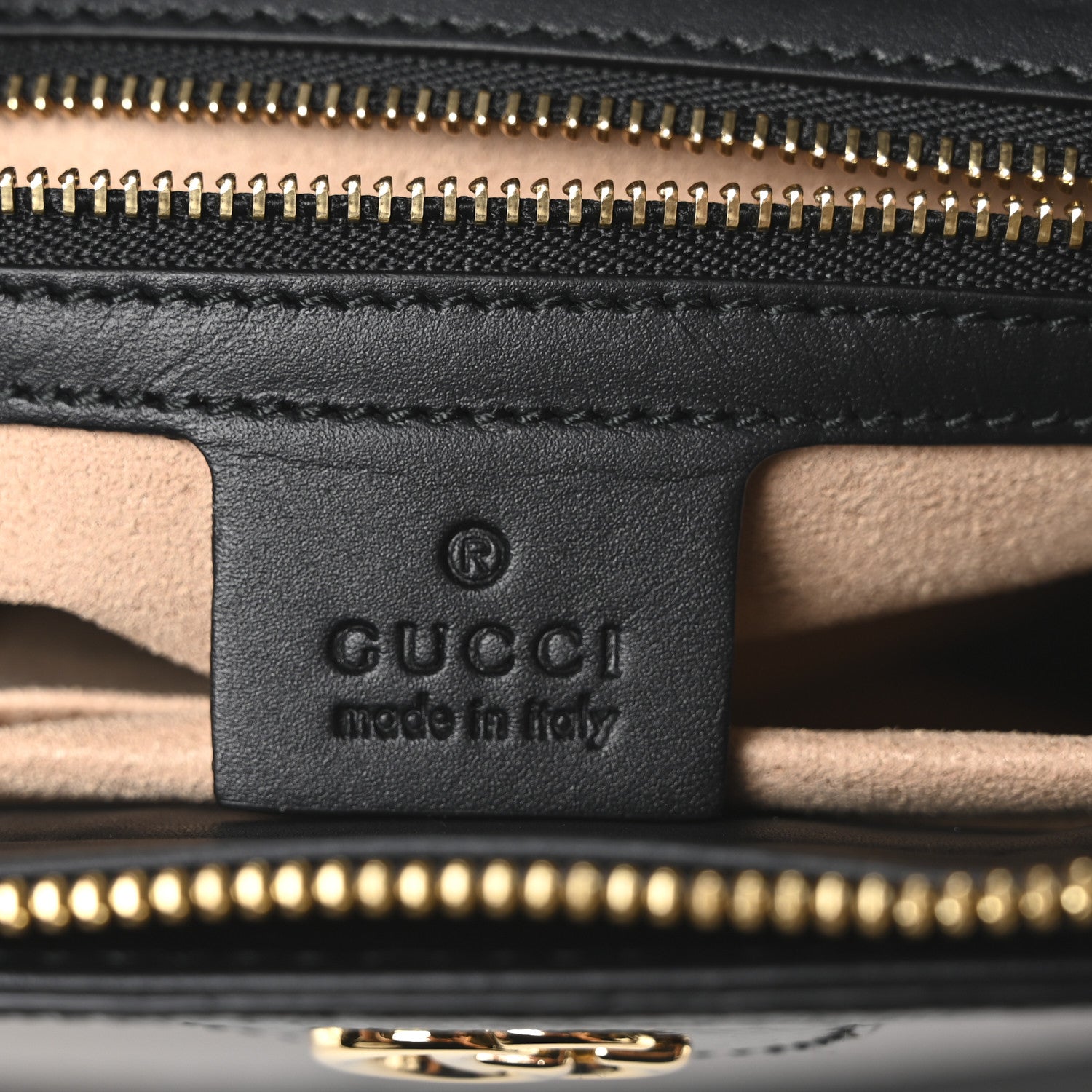 Gucci Suede Patent GG Web Medium Ophidia Top Handle Chain Nocciola Black 6 of 10