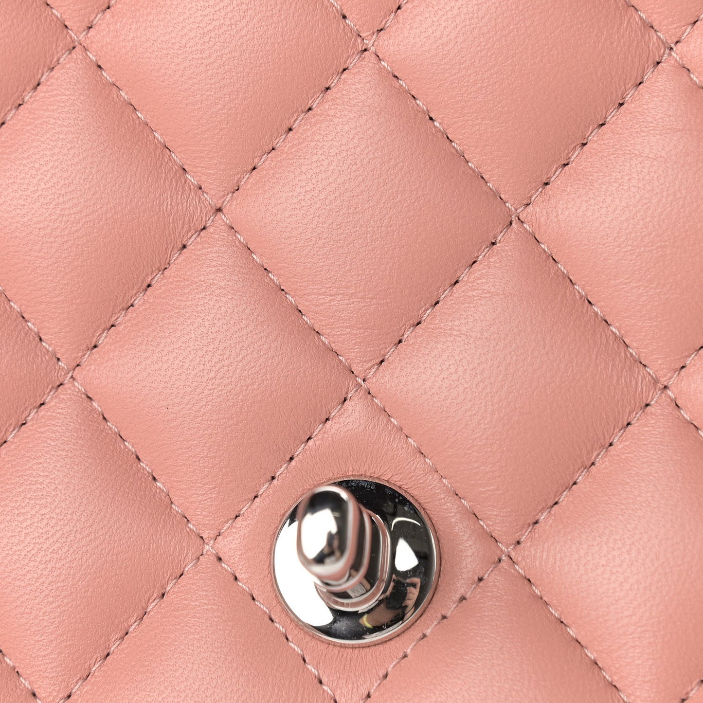 Lambskin Quilted Mini Square Flap Dark Pink