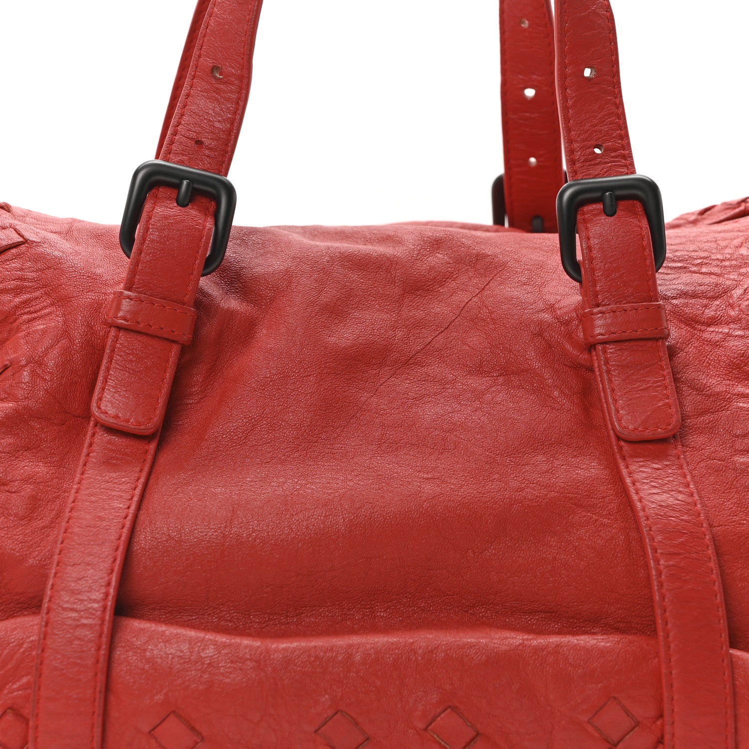 Bottega Veneta Nappa Intrecciato Buckle Tote Red 7 of 9