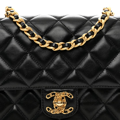 Chanel Shiny Lambskin Quilted Mini Flap Black 5 of 11