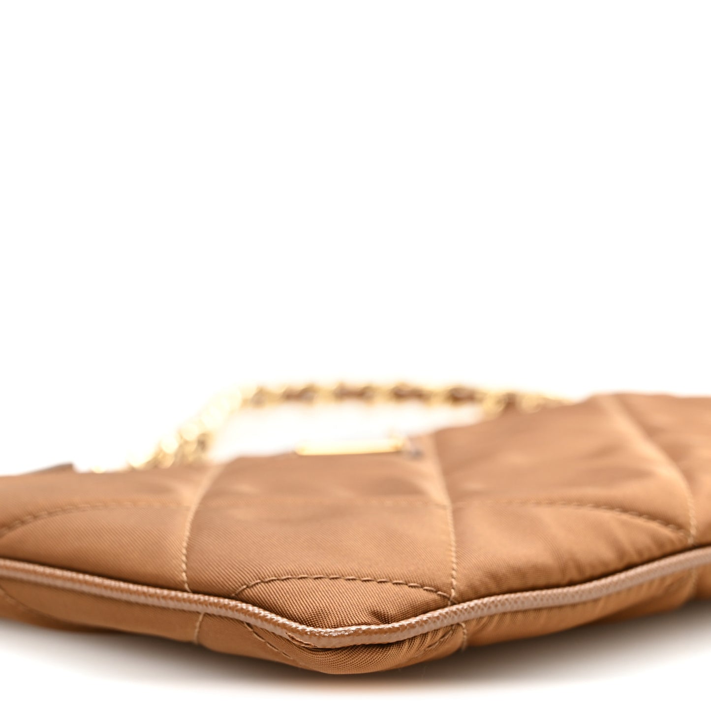 Re-Nylon Tessuto Impuntu Quilted Re-Edition 1995 Chaine Pouch Brandy