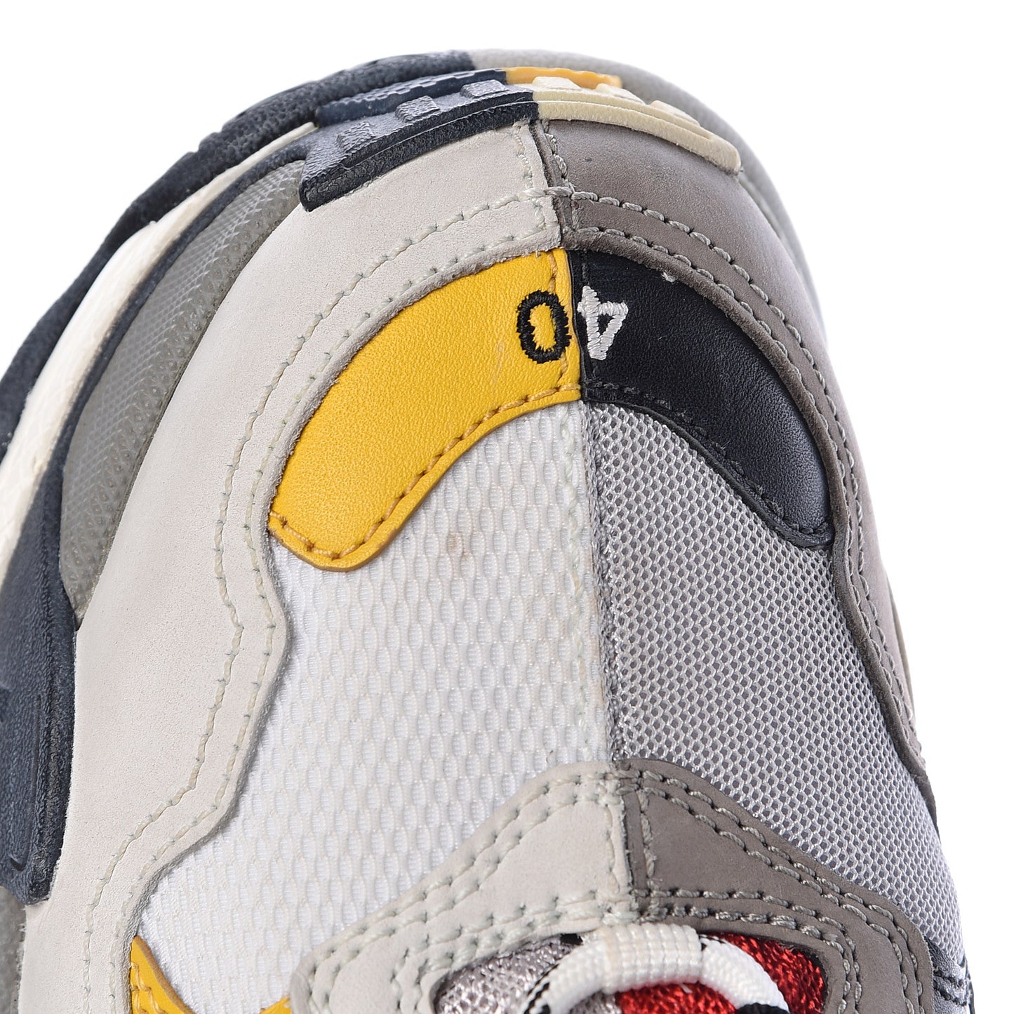Fabric Mesh Half & Half Colorways Mens Triple S Sneakers 40 Grey Blue Rouge Jaune Black