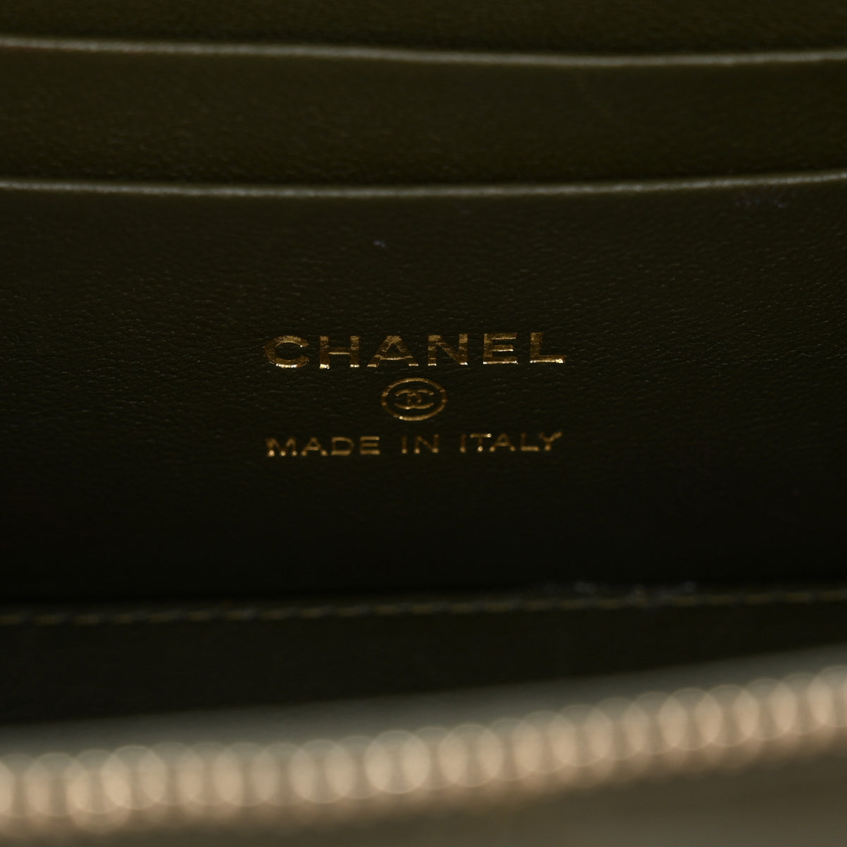 Chanel Lambskin Quilted Metal Small Top Handle Vanity Case With Chain Dark Khaki 6 of 11