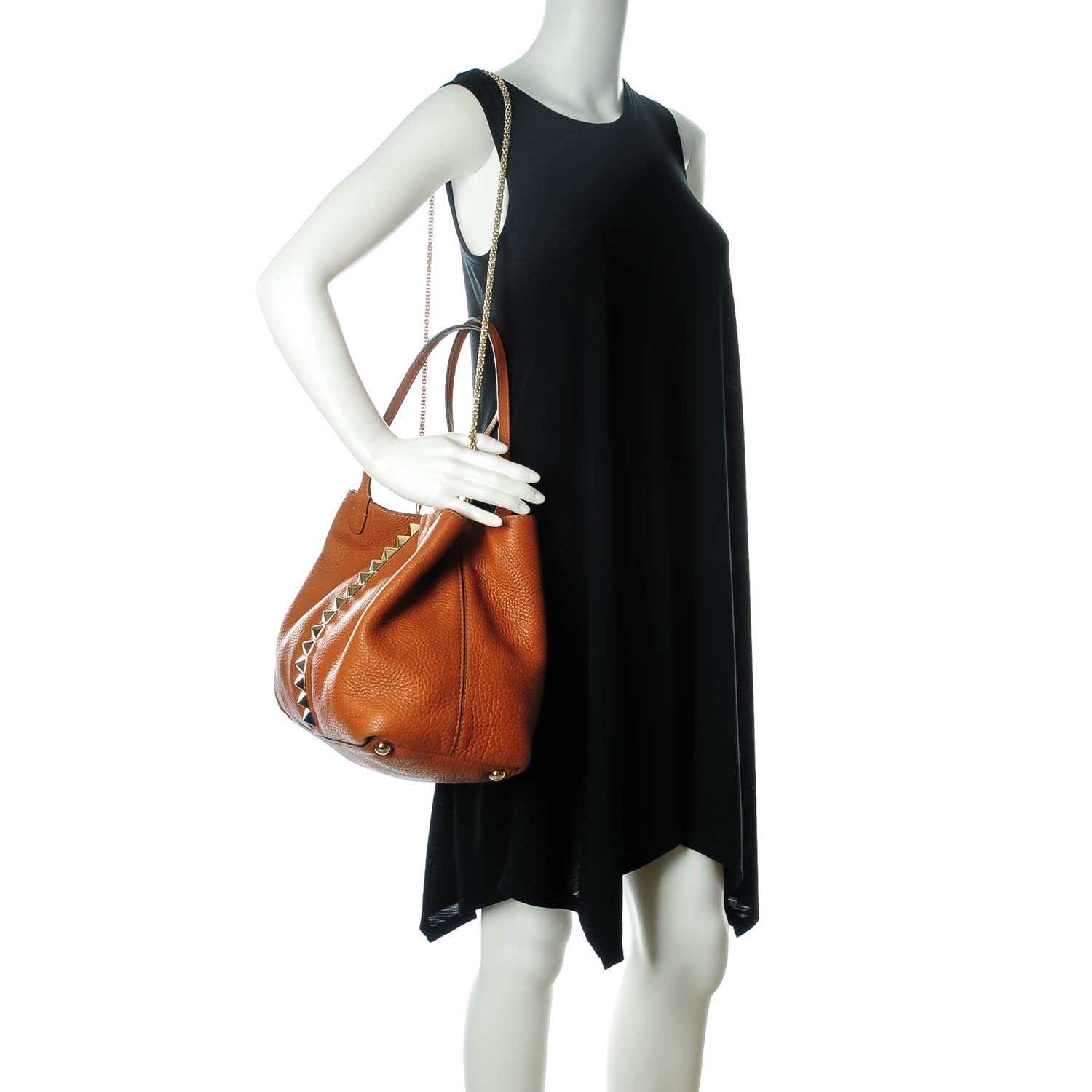 Valentino Garavani Grained Calfskin Va Va Voom Tote Cognac 2 of 8