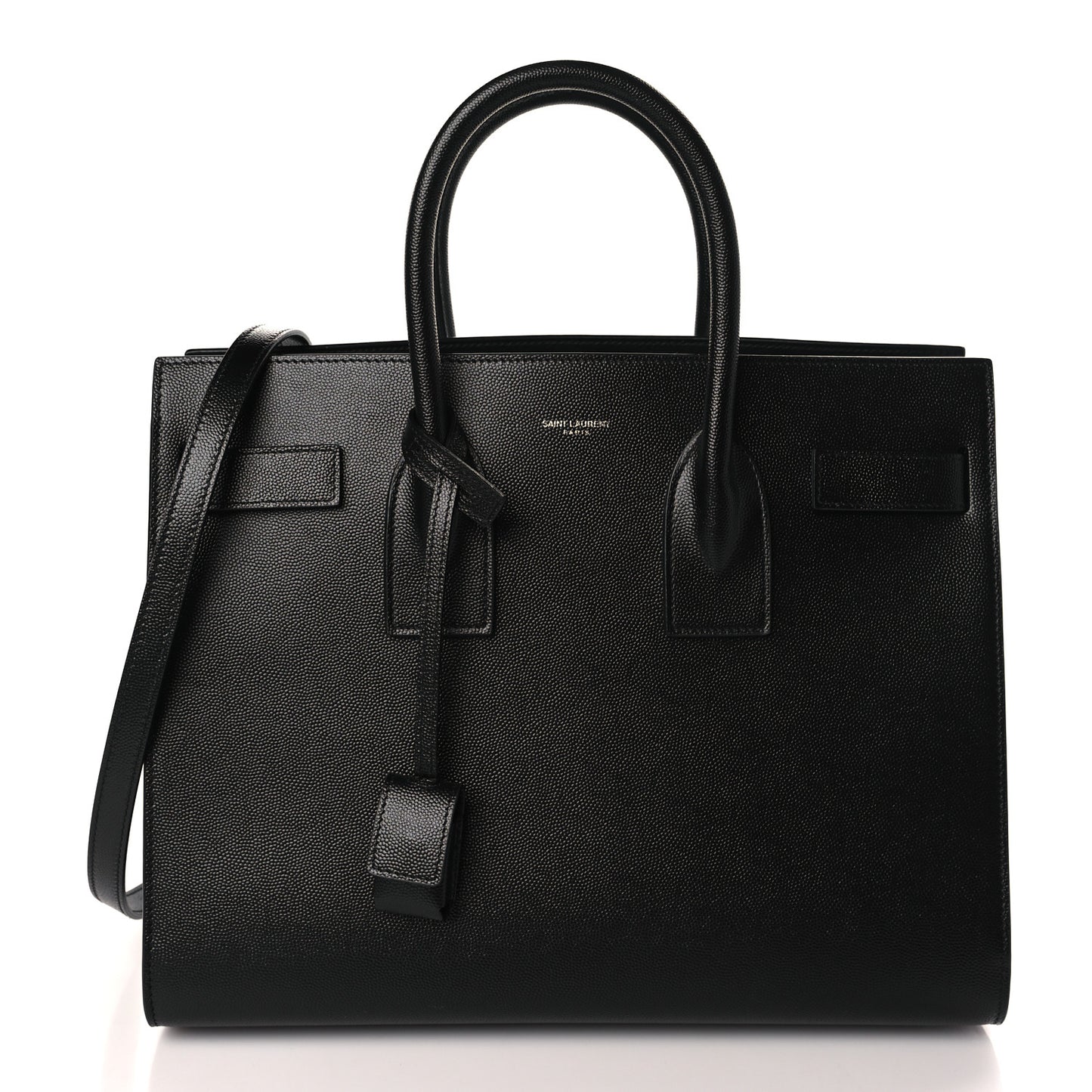 Grained Calfskin Small Sac De Jour Black