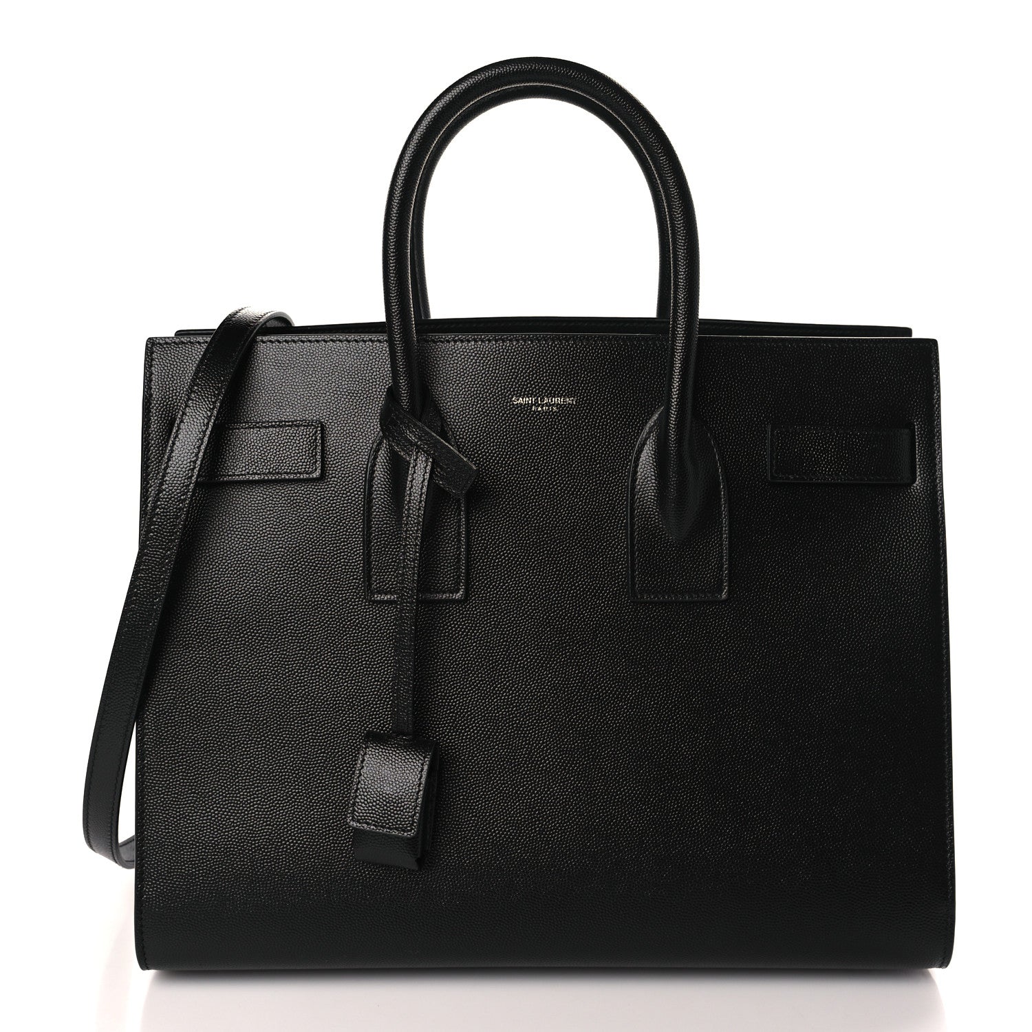 Saint Laurent Grained Calfskin Small Sac De Jour Black 3 of 10
