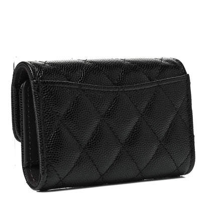 Chanel Caviar Quilted Classic 4 Key Holder Wallet Black 3 of 7